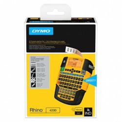 DYMO Rhino 4200 Yellow Industrial Thermal Transfer Label Maker