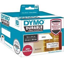 DYMO 1933081 Black on White Durable LabelWriter Label Roll - 25mm x 89mm, 700 Labels