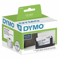 DYMO S0929100 Non-Adhesive Appointment / Name Badge Cards LabelWriter Label Roll - 51mm x 59mm, 300 Labels, 1 Roll
