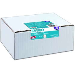 DYMO 2093092 Black on White Large Shipping / Name Badge Label Roll - 54mm x 101mm Label, 130 per Roll, 6 Rolls