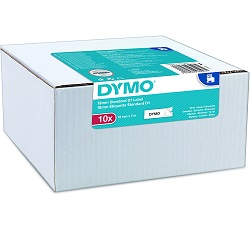 DYMO 2093097 Black on White D1 Label Roll - 12mm x 7m, 10 Rolls