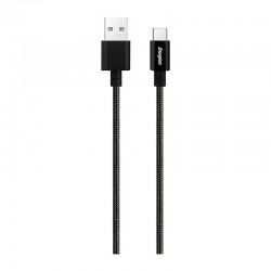 Energizer 1m Metal USB-A / USB-C Cable - Black
