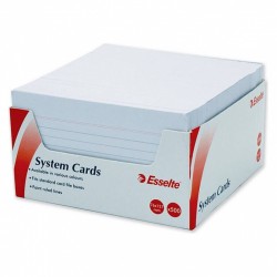 Esselte System Cards 127 x 76mm (5 x 3) White - Pack of 500