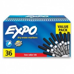 Expo Dry Erase Whiteboard Marker FT Black - Box of 36