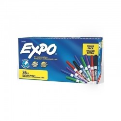 Expo Dry Erase Whiteboard Marker FT Assorted Colours - Box of 36