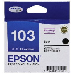 Epson 103 Black High Yield (T1031) (Genuine) Epson 103 Black High Yield (T1031) (Genuine)