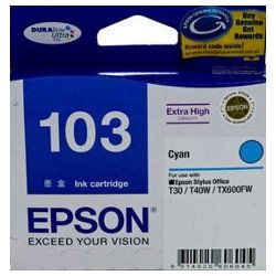  Epson 103 Cyan High Yield (T1032) (Genuine) Ink Cartridge