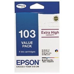 Epson 103 4 Pack Bundle (Genuine) Epson 103 4 Pack Bundle (Genuine)