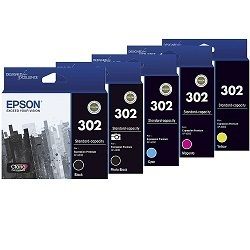 5 Pack Epson 302 Genuine Bundle