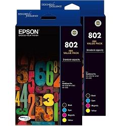 8 Pack Epson 802 Genuine Bundle