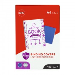 GBC Leathergrain Binding Covers Blue - Pack of 100