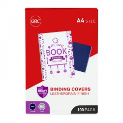 GBC Leathergrain Binding Covers Navy - Pack of 100