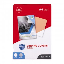 GBP A4 Ibico Binding Cover 150m Clear - Pack of 100