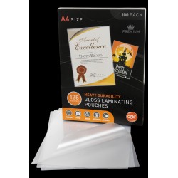 GBC Clear Glossy Laminating Pouch A4 - 125 Micron - Pack of 100
