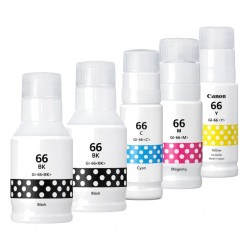 5 Pack Canon Compatible GI-66 Ink Bottles