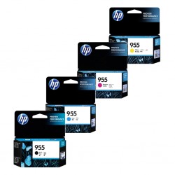 4 Pack HP 955 Genuine Ink Cartridges (L0S51/54/57/60AA)