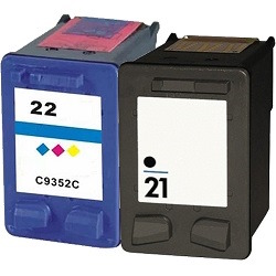 2 Pack Compatible HP 21/22 Bundle