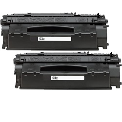 2 Pack HP Compatible 53X Toner Cartridges (Q7553X)