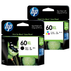 2 Pack HP 60XL Genuine Bundle