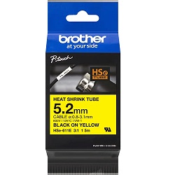 Brother HSe-611E Black on Yellow (Genuine)