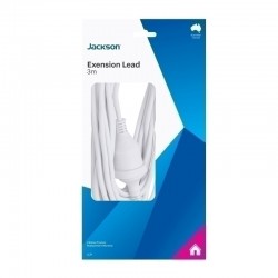 Jackson 3 Metre Extension Lead - White