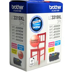 3 Pack Brother LC3319XL Genuine Value Pack