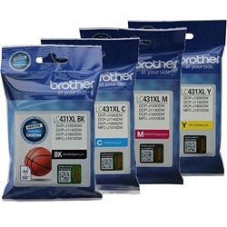 4 Pack Brother LC431XL Genuine Ink Cartridges
