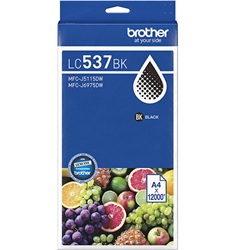 Brother LC537BK Black Genuine Ink Cartridge