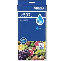 Brother LC537C Cyan Genuine Ink Cartridge