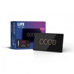 LIFX Smart Light Switch 4-Gang Black - AU/NZ