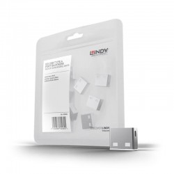 Lindy USB-A Port Blocker (no key) - 10 Pack - White