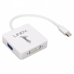 Lindy Mini DisplayPort 1.2 to HDMI - VGA & DVI-D Converter