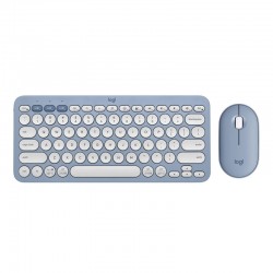 Logitech K380S Pebble 2 Combo Wireless Keyboard & Mouse - Blue