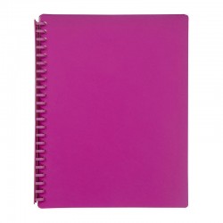 Marbig Refillable Display Book 20 Pocket Pink