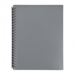 Marbig Refillable Display Book 20 Pocket Grey