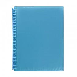 Marbig Clearview Refillable Display Book 20 Pocket Translucent Marine