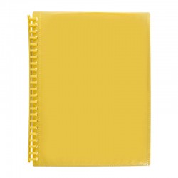 Marbig Clearview Refillable Display Book 20 Pocket Translucent Yellow