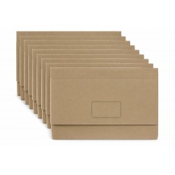 Marbig Slimpick Foolscap Document Wallet Envelope Kraft - Pack of 10