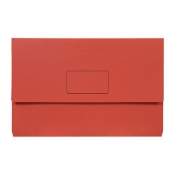 Marbig Slimpick Foolscap Document Wallet Bright Red - Pack of 10
