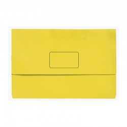 Marbig Slimpick Foolscap Document Wallet Bright Yellow - Pack of 10