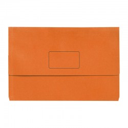 Marbig Slimpick Foolscap Document Wallet Bright Orange - Pack of 10