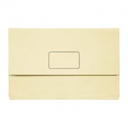 Marbig Slimpick Foolscap Document Wallet Bright Buff - Pack of 10