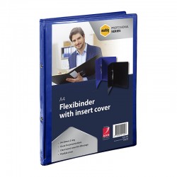 Marbig Professional Flexibinder 2R 20mm A4 Clear Insert Cover Blue