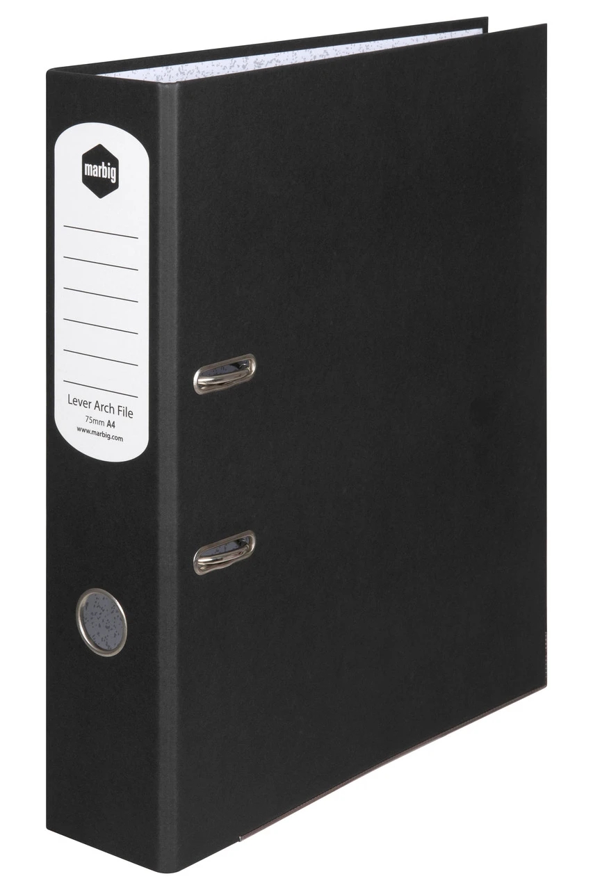 Marbig Lever Arch File - A4 - Black