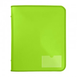 Marbig Zipper Binder with Tech Case 25mm 2D Rings Lime