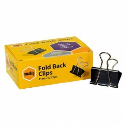 Marbig Fold Back Clips 41mm Box of 12