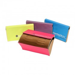 Marbig Expanding File Foolscap A-Z Assorted Colours Summer Colours