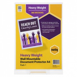 Marbig Document Protector PVC A4 Wall Mountable
