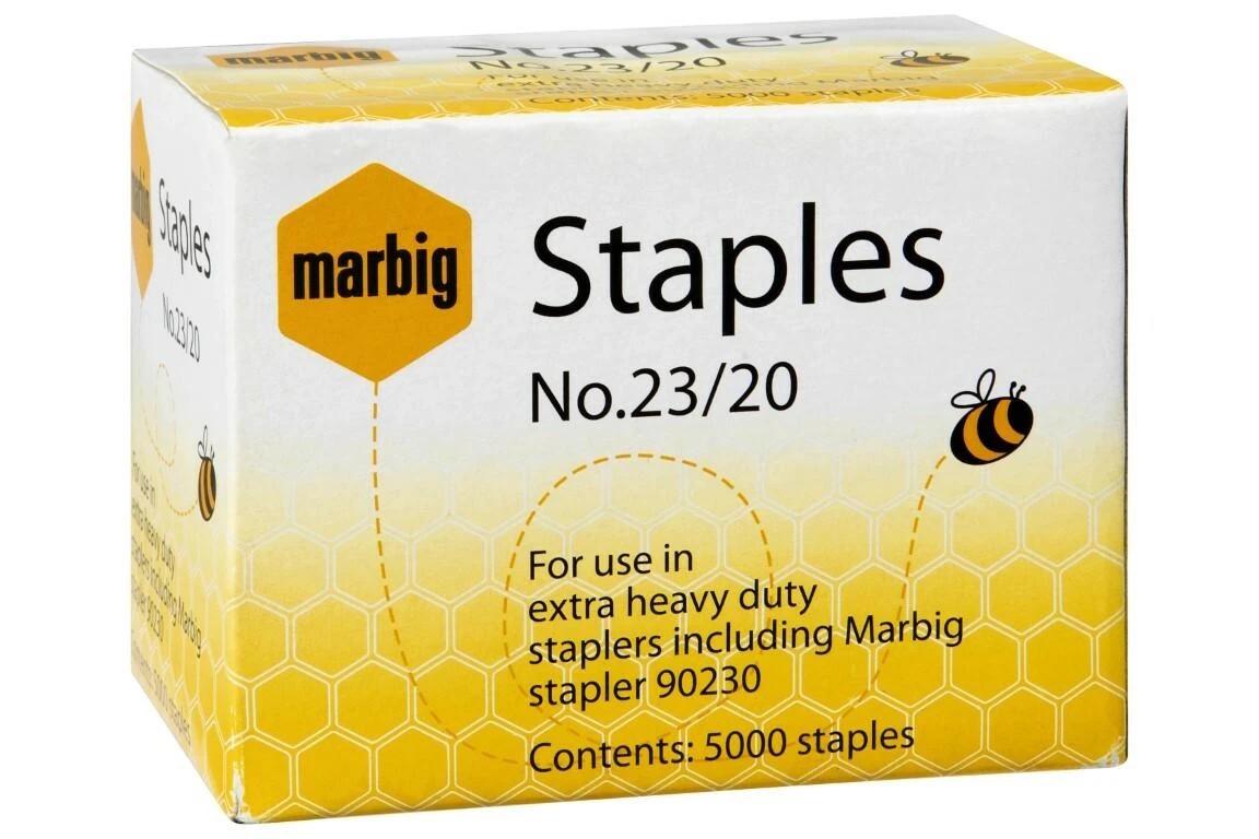 Marbig Staples 23/20mm - Box of 5000 Heavy Duty