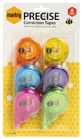 Marbig Correction Tape Precise - Pack of 6